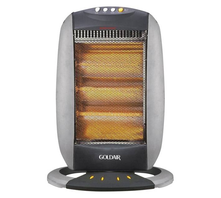 Goldair GHH-3000A 3 Bar Halogen Heater - White (1200W)