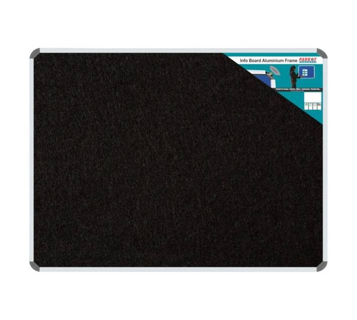 Parrot Products BD0725B Aluminium Frame Information Board - Black (900 x 600mm)