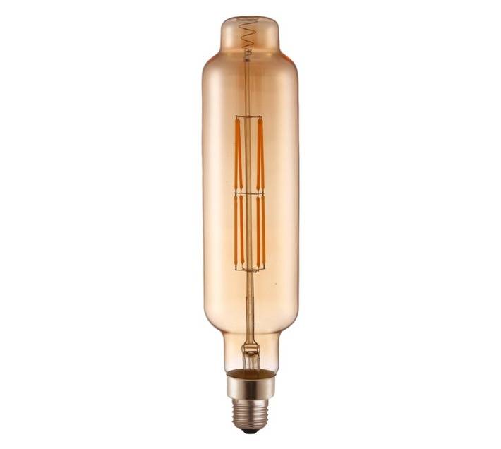 Lightworx Large E27 Cylinder LED Tube - Clear/Amber (8W)