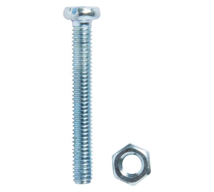 BP-MSCHN430-12 12 x Steel Machine Screws and Nuts (4 x 30mm)