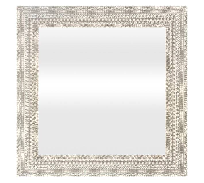 Design House Textured Mirror - Cream (600 x 900 x 600mm)