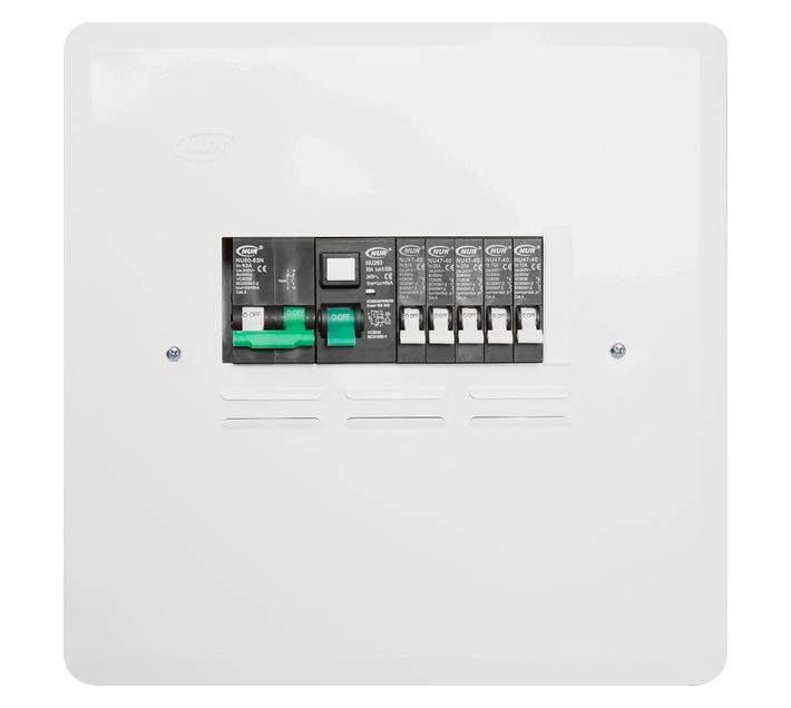 NUR Flush Mini Rail 12 Way Distribution Board