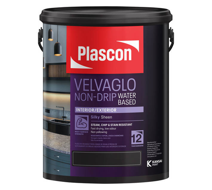 Plascon Velvaglo Non Drip Water Based - White (5L)