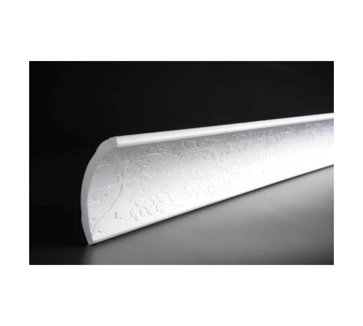 Upper Edge Chaber Cove Polystyrene Cornice - White (2000 x 60 x 60mm)