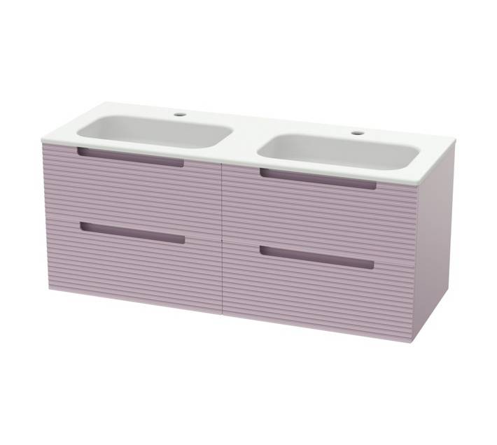 Luximo Design 4 Drawer Cara Vanity Cabinet - Pink (1200mm)