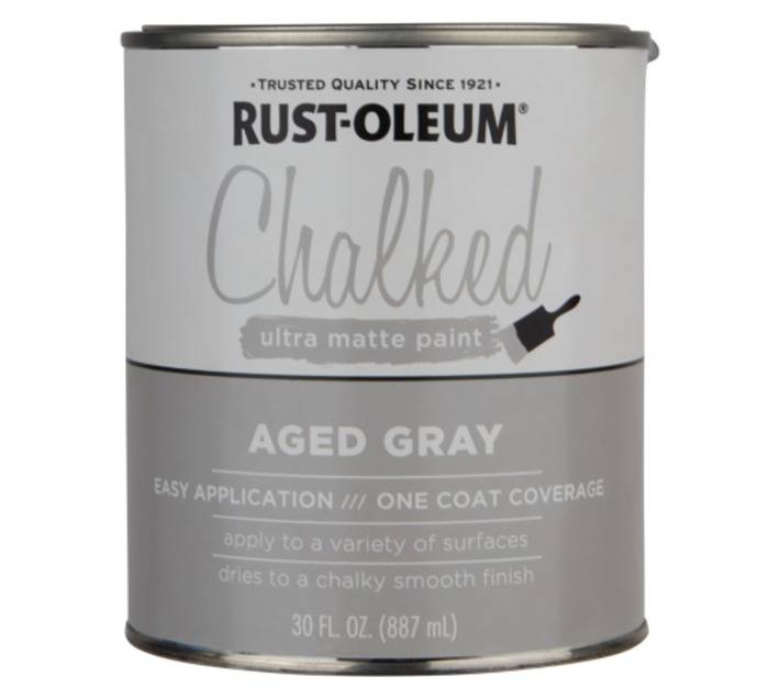 Rust-Oleum Chalked Ultra Matte Paint - Aged Gray (887ml)
