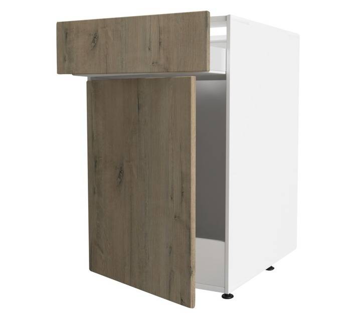 Home and Kitchen Base Unit 1 Drawer Melamine Cabinet - Brookhill (450mm)
