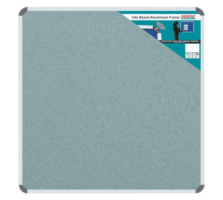 Parrot Products BD0728L Aluminium Frame Information Board - Grey (900 x 900mm)