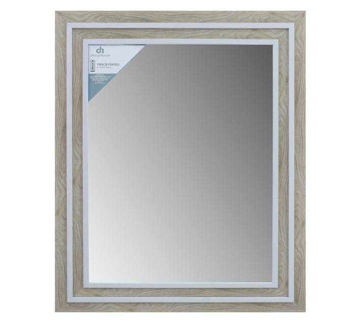 Design House Double Framed Mirror - Chalkwash (25 x 614 x 768mm)