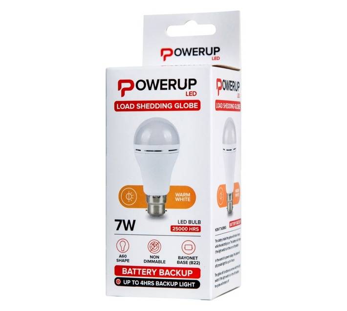 Power Up B22 Rechargeable Globe - Warm White (7W)