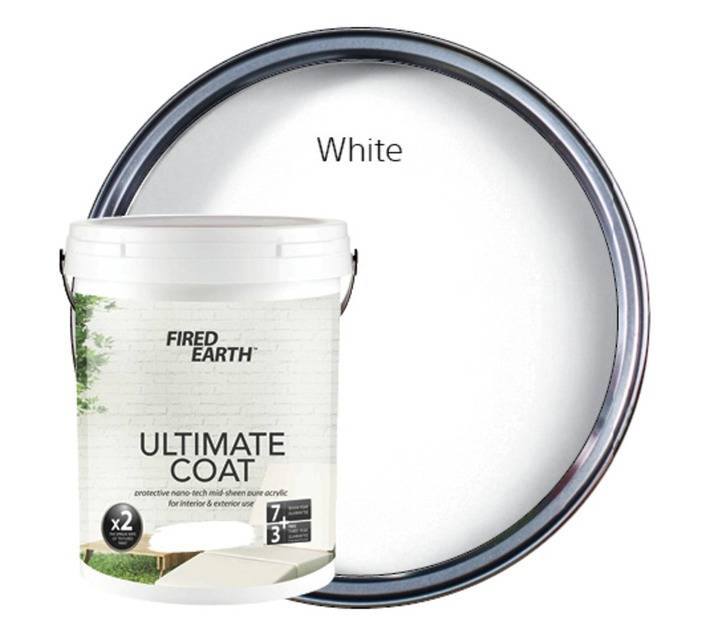 Fired Earth Ultimate Coat - White (20L)