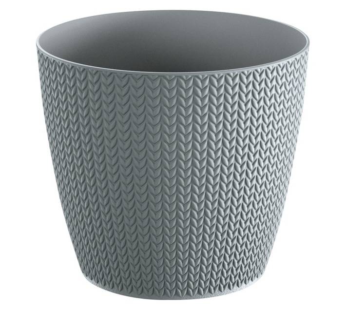 Prosperplast Wheaty Pot - Grey (157 x 157 x 138mm)