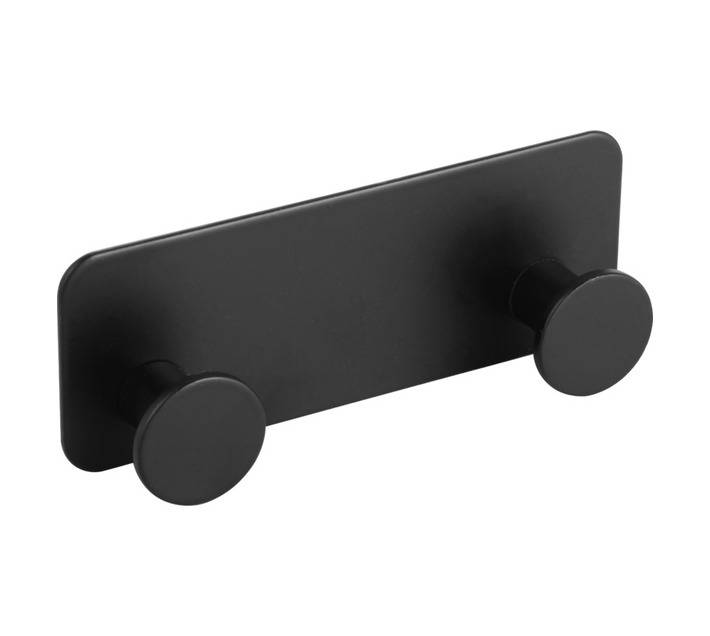 3M B6445-2 Bathroom Basics Double Hook - Black