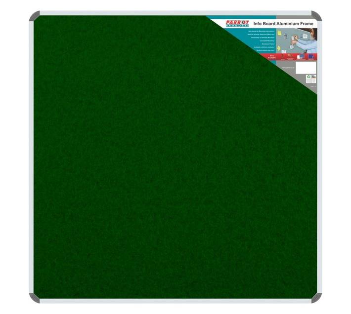 Parrot Products BD0728G Aluminium Frame Information Board - Green (900 x 900mm)
