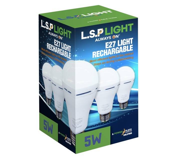 Power4less LSP A60 E27 Battery Backup LED Globe - Cool White (5W)