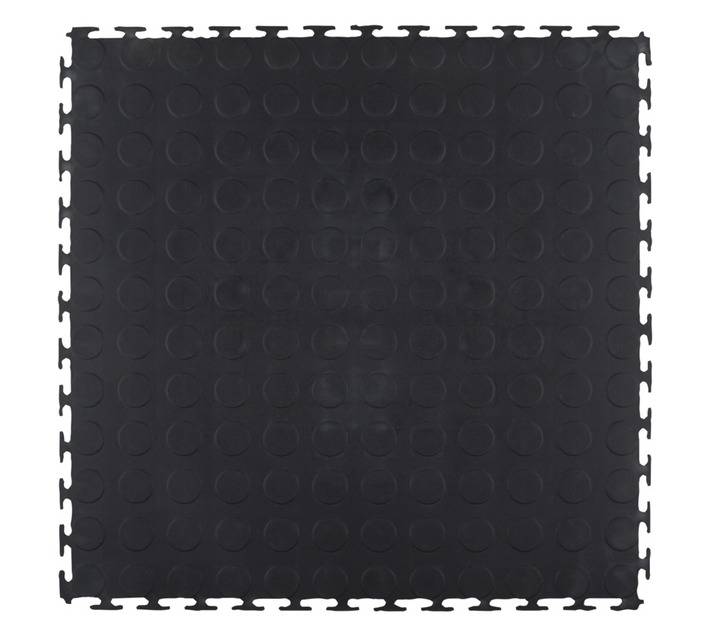 Multi-Flor Interlocking PVC Tiles - Black (500 x 500 x 5.2mm)