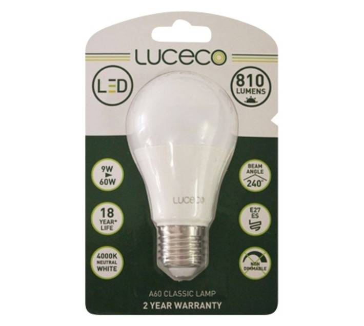 Luceco 2 x LED E27 Lamp Globe - Warm White (5W)
