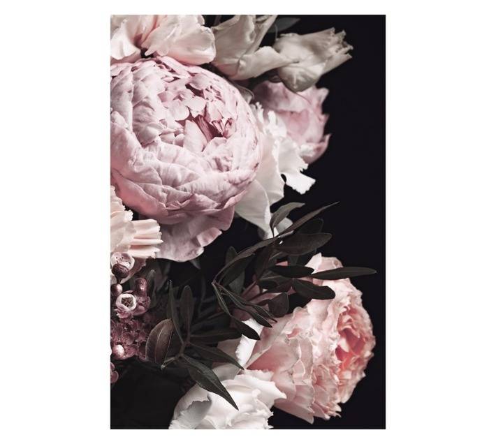Design House Flower Canvas Print - Pink (600 x 900mm)