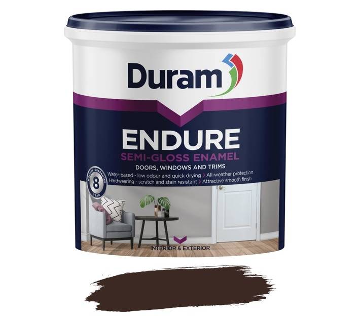 Duram Endure Semi-Gloss Enamel - Dark Brown (1L)