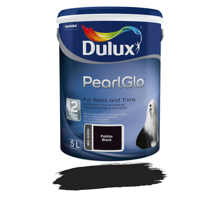 Dulux Pearlglo Water Based - Pebble Black (5L)