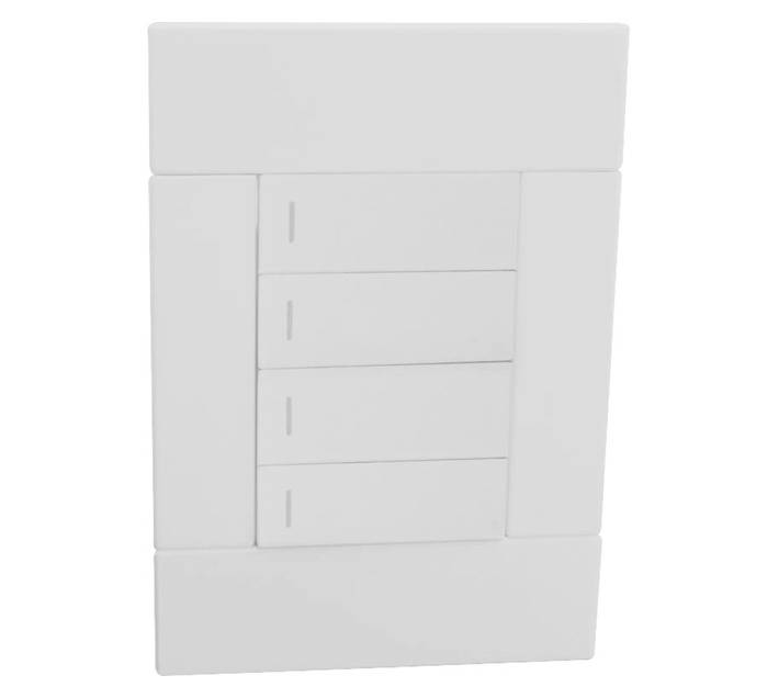 Veti 2VW1114 1-Way 4-Lever 2x4 Switch - White