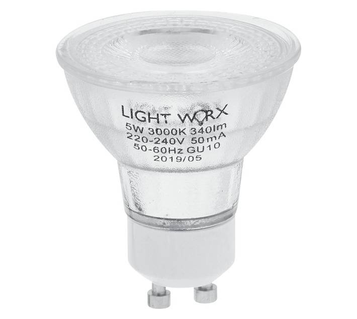 Lightworx GU10 Glass LED - Warm White (5W)