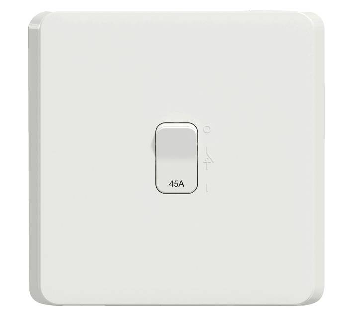 Schneider Electric SCH077 Double Pole Isolator Switch - White (45A)