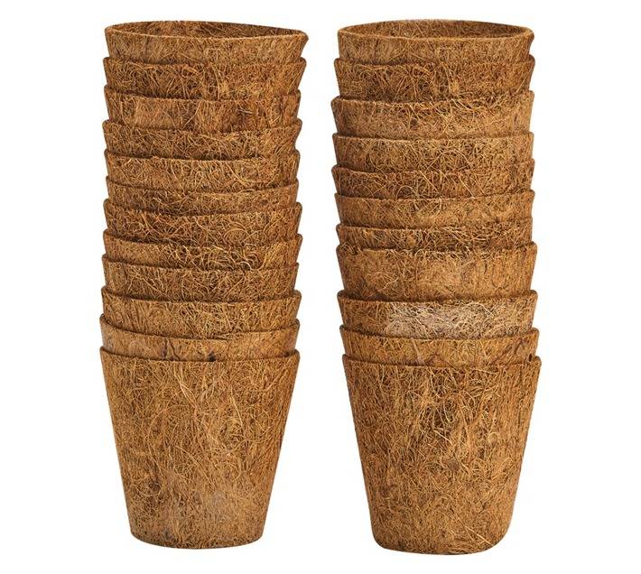 Flora Select 8cm Fibre Pots Round 24 Pack (77 x 85 x 210mm)