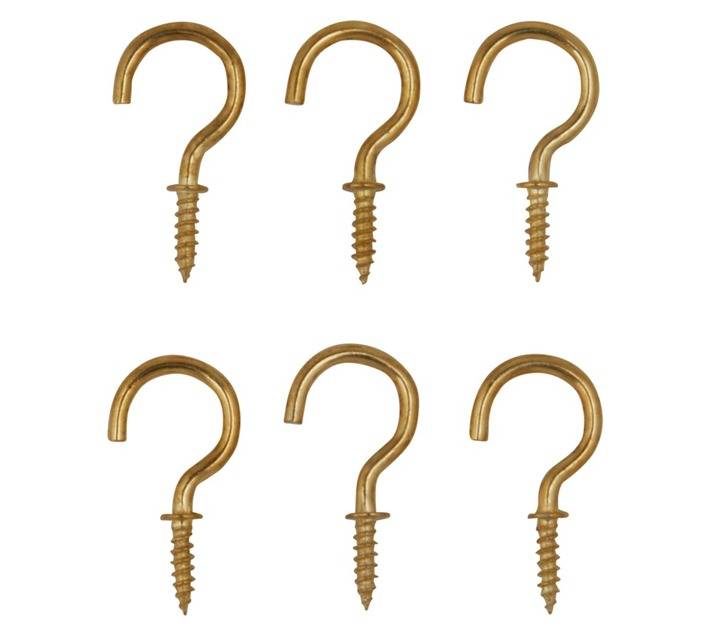 Dejay Cup Hooks - Brass 19mm