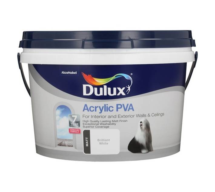 Dulux Acrylic PVA - Brilliant White (10L)
