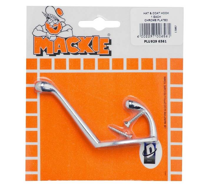 Mackie Hat and Coat Hook - Chrome Plated