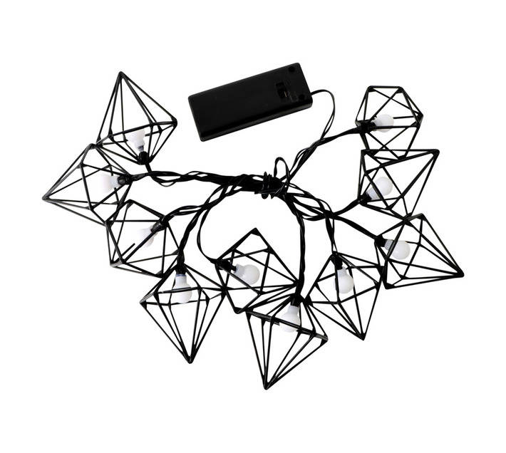 Design House 10 LED Plastic Geometric String Light - White