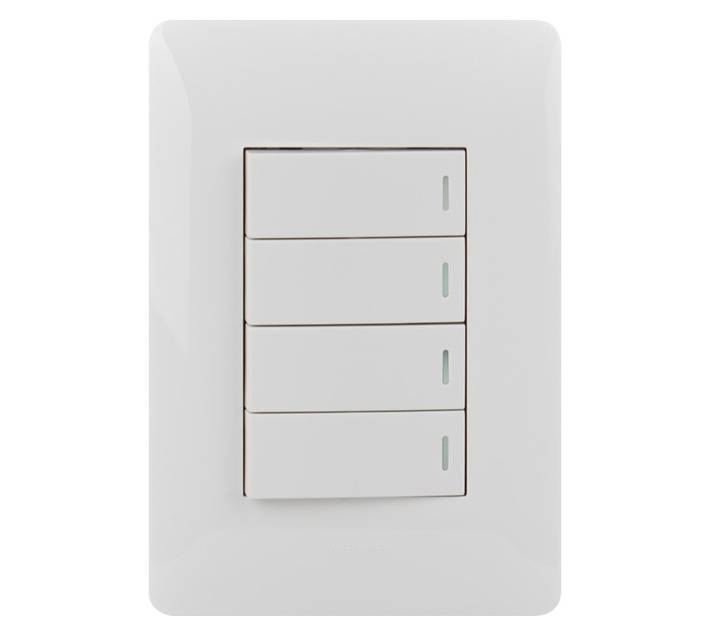 Ysalis 4-Lever 2-Way 4x2 Switches - White