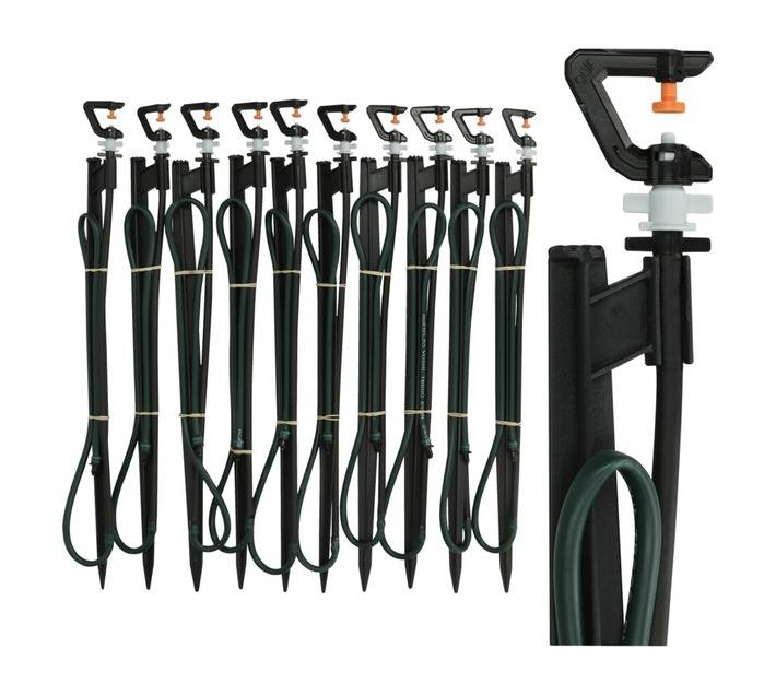 Micro 10 x Peg and 360 Degree Sprinkler - Orange