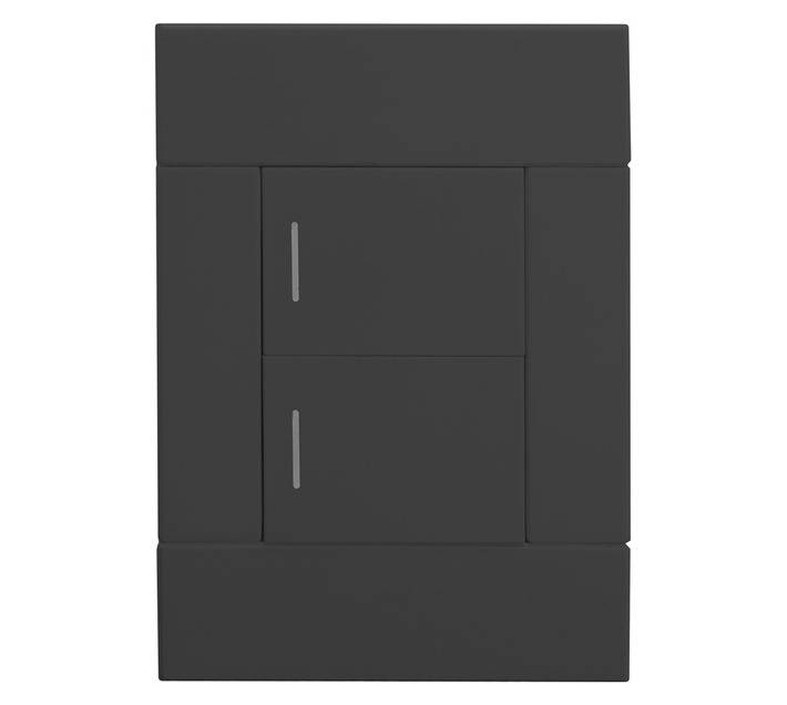 Veti 2VC1112 1-Way 2-Lever 2x4 Switch - Charcoal