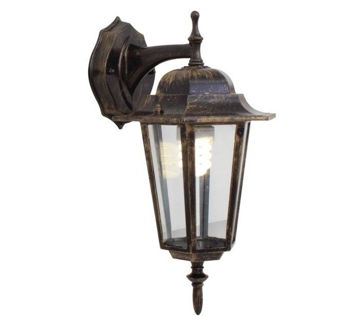 Eurolux O18B 6 Panel Down Facing Lantern - Black (60W)