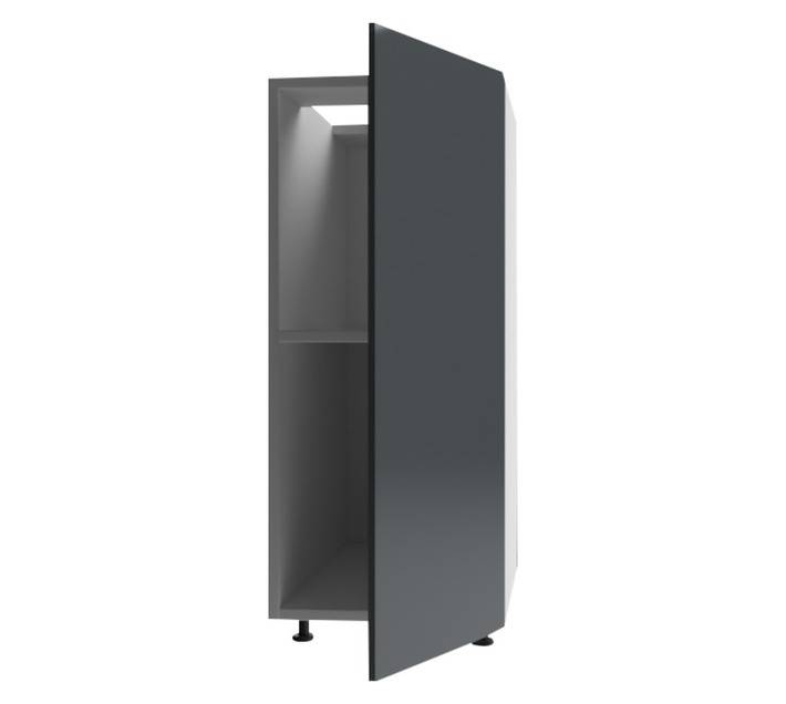 Home and Kitchen Gloss Base Cabinet Unit - Storm Grey (450 x 560 x 720mm)