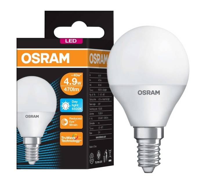 Osram LED Golfball Globe - Cool Daylight (4.9W)