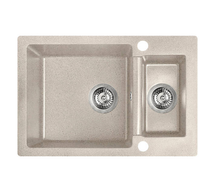 Laveo Celia 1.5 Bowl Sink - Beige (650 x 440 x 170mm)