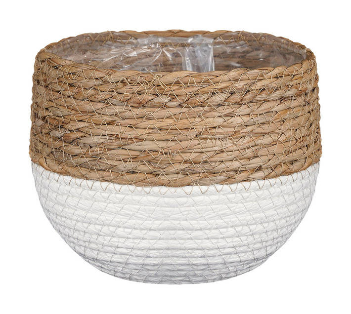 FDB Jorck Planter Basket - Brown/White (220 x 190mm)