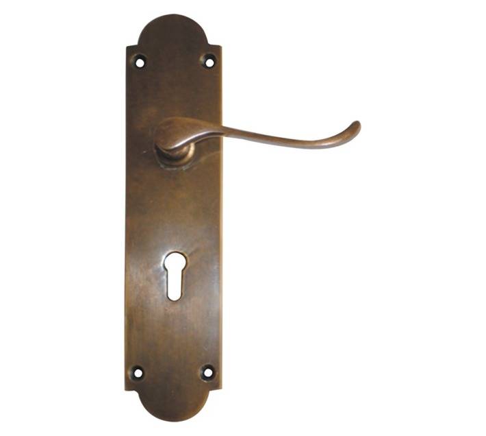 Euro Brass Handle Scroll Lrg Cv36ab - Antique Brass