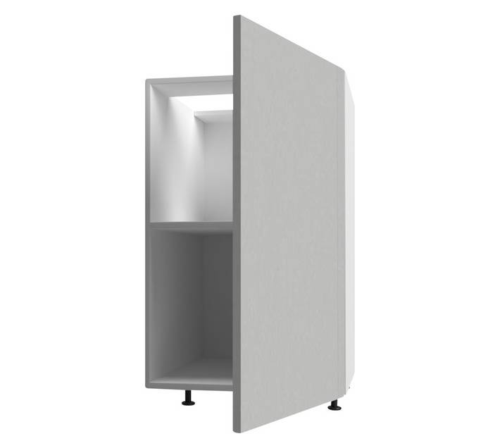 Home and Kitchen Wrapped Base Cabinet Unit - Stone Grey (450 x 560 x 720mm)