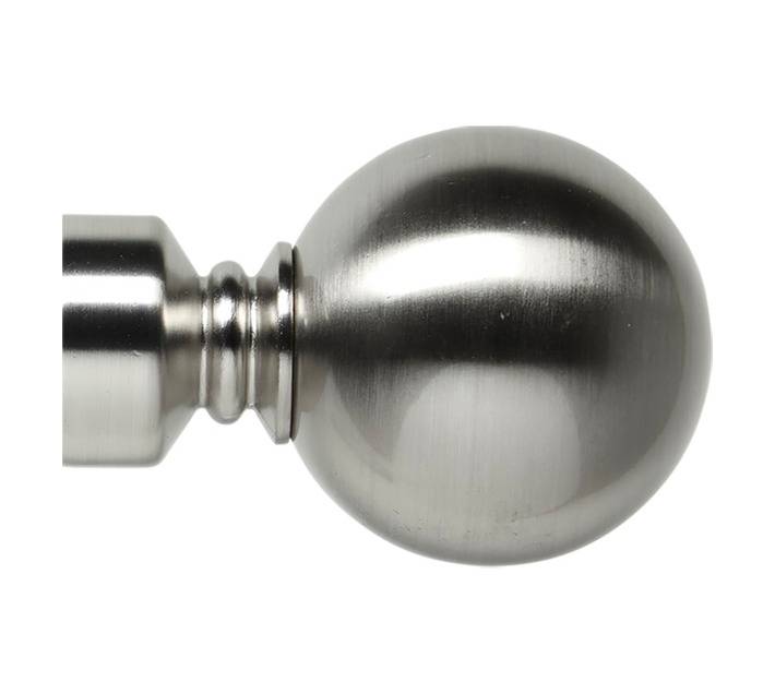 Ball Finial - Brushed Silver (32mm)