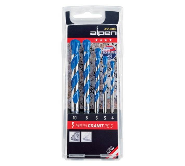 Alpen 5 Piece Granite Drill Bit Set ALP PG5