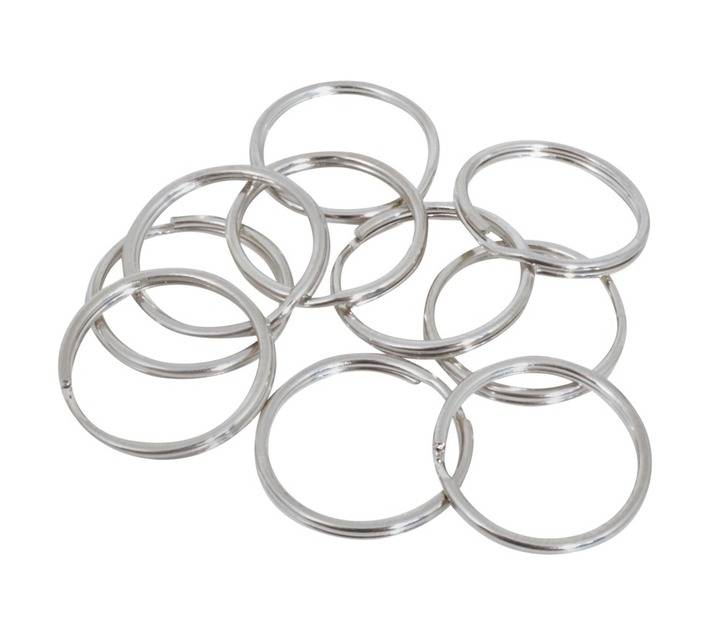 Jaguar 10 x Keyrings - Silver (32 x 32 x 3mm)
