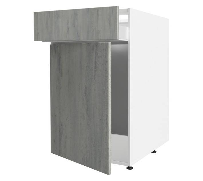 Home and Kitchen Base Unit 1 Drawer Melamine Cabinet - Lockeport (450mm)