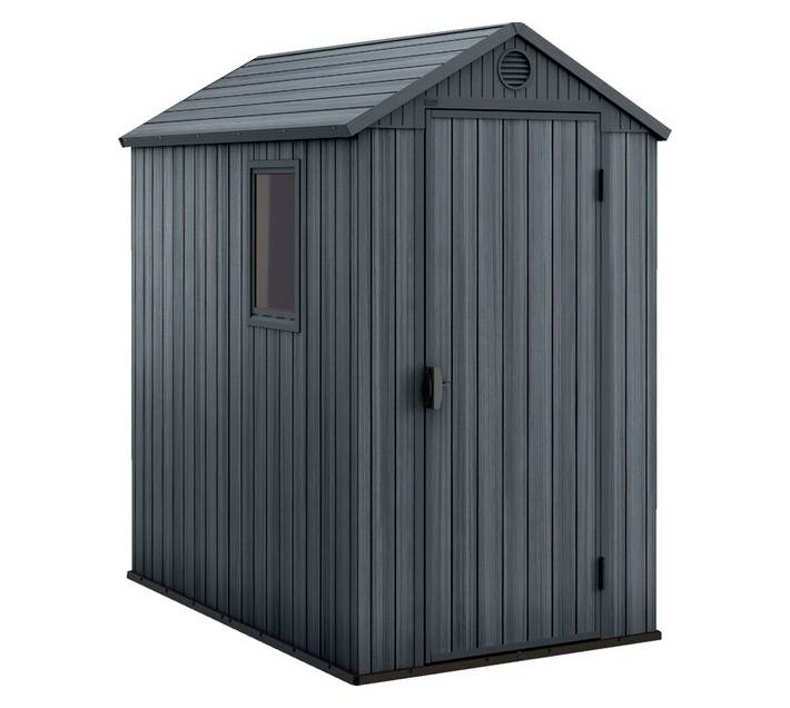 Keter Darwin 4 x 6 Garden Shed - Grey (1260 x 1830 x 2040mm)