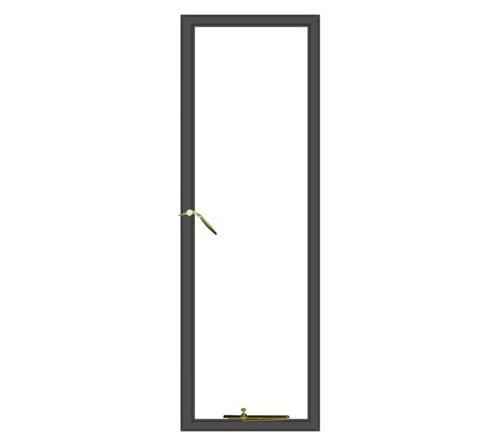 Five Point Steel ND51 Steel Window Frame - Grey Oxide (533 x 1540mm)
