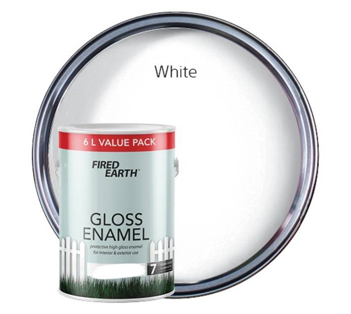 Fired Earth Gloss Enamel - White (6L)