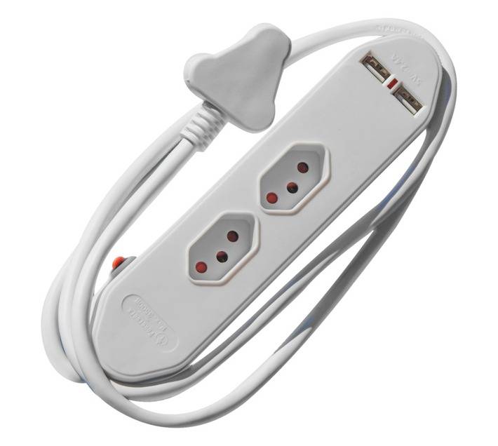 PowerWorx New Standard Core Slim Design Multi-Plug - White